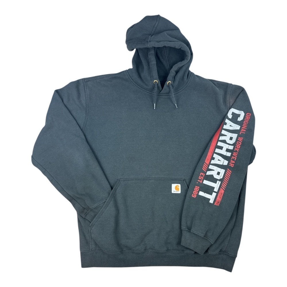 Carhartt Men Large Hoodie Original Fit Midweight Logo Sleeve Graphic Sweatshirt